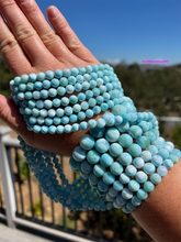 Load image into Gallery viewer, PREORDER 1 Larimar Beaded Necklace/Choker 7mm Intuitively Selected