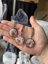 Load image into Gallery viewer, Tree Of Life Rose Quartz Brass 18&quot; Necklaces Intuitively Selected