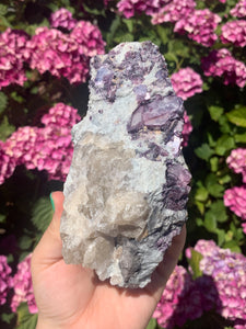 Lepidolite Cluster w Light Citrine