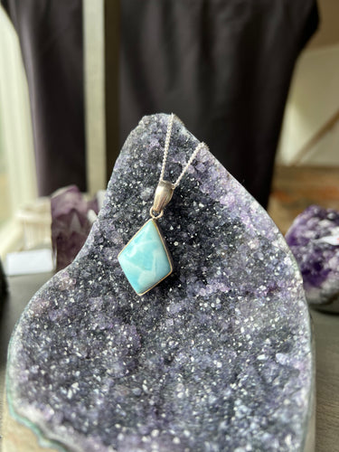 Larimar Sterling Silver Necklace