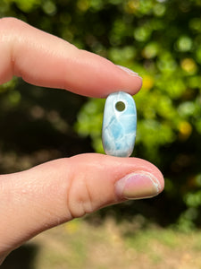 Larimar rounded Teardrop Pendant