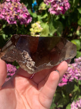 Load image into Gallery viewer, Smokey Quartz W Lodolite Rough Back