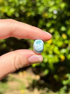 Larimar rounded Teardrop Pendant