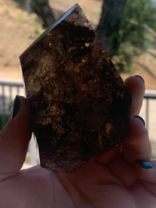 Smokey Quartz W Lodolite Rough Back