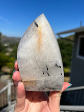 Load image into Gallery viewer, Tourmaline Quartz Flame with Iron