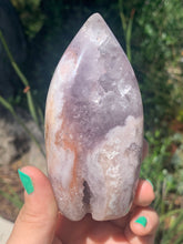 Load image into Gallery viewer, Lavender Pink Amethyst Flower Agate Flame