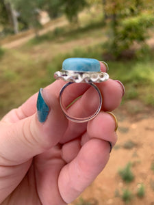 Larimar Oval Ring Size 7 #2