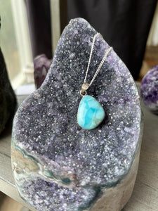 Larimar Sterling Silver Necklace