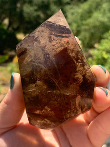 Smokey Quartz W Lodolite Rough Back