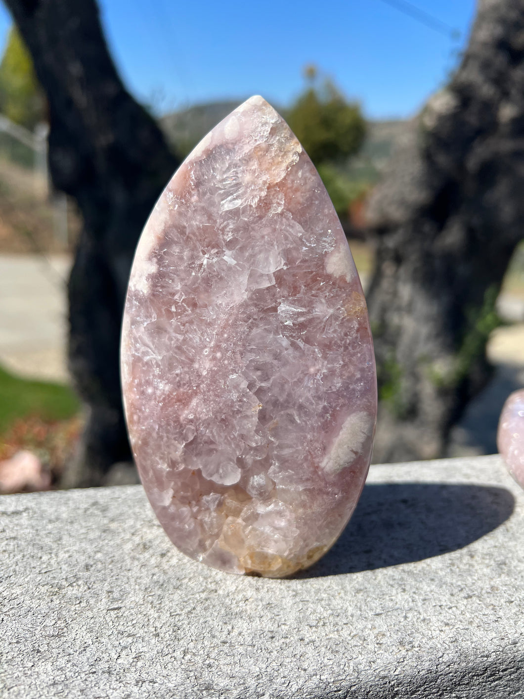 Lavendar Pink Amethyst Flower Agate Flame