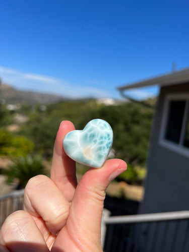 Larimar Puffy Heart