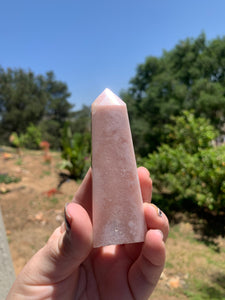 Pink Amethyst Flower Agate Tower