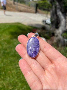 Charoite Sterling Silver Pendants