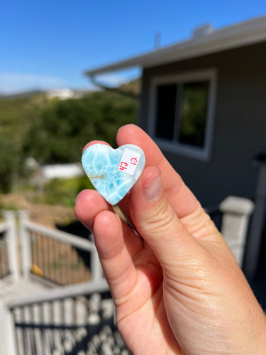 Larimar Heart Cabochon