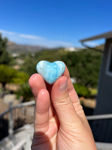 Larimar Puffy Heart