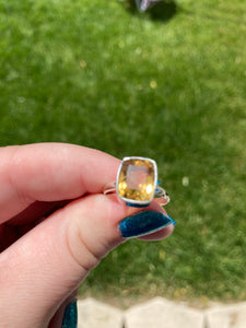 Honey Citrine Ring Sterling Silver Size 8 Variety