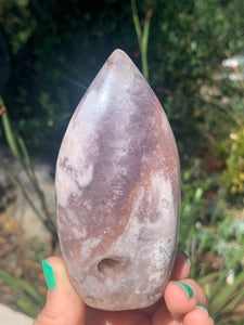 Lavender Pink Amethyst Flower Agate Flame