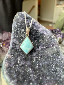 Larimar Sterling Silver Necklace