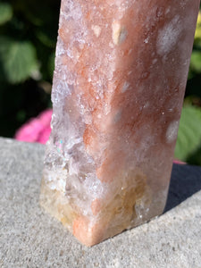 Pink Amethyst Tower w Lavender