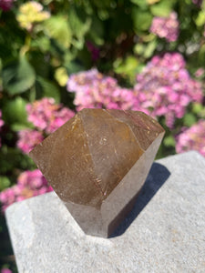 Gold Rutile Geometric Tower