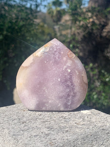 Lavender Pink Amethyst Flower Agate Flame