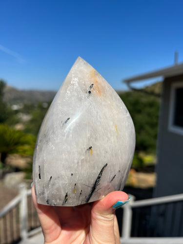 Tourmaline Quartz Flame with Iron