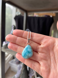 Larimar Sterling Silver Necklace