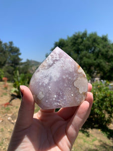 Pink Amethyst Flower Agate Flame