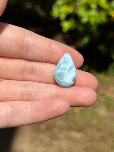 Larimar rounded Teardrop Pendant