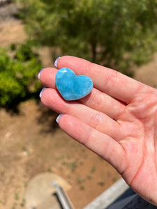 Larimar Grade AAA Heart Cab