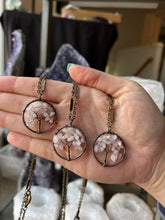 Load image into Gallery viewer, Tree Of Life Rose Quartz Brass 18&quot; Necklaces Intuitively Selected