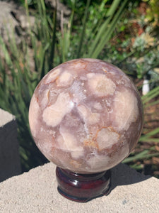 Pink Amethyst Flower Agate Sphere