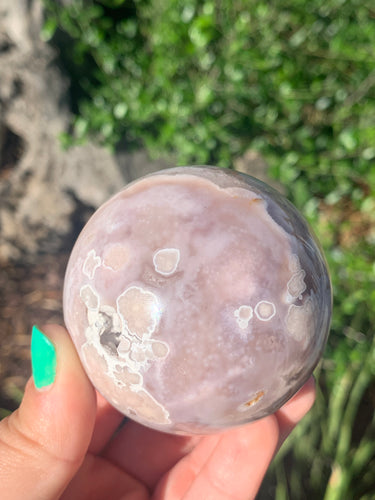 Pink Amethyst Flower Agate Sphere