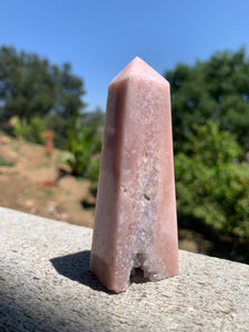 Pink Amethyst Flower Agate Tower