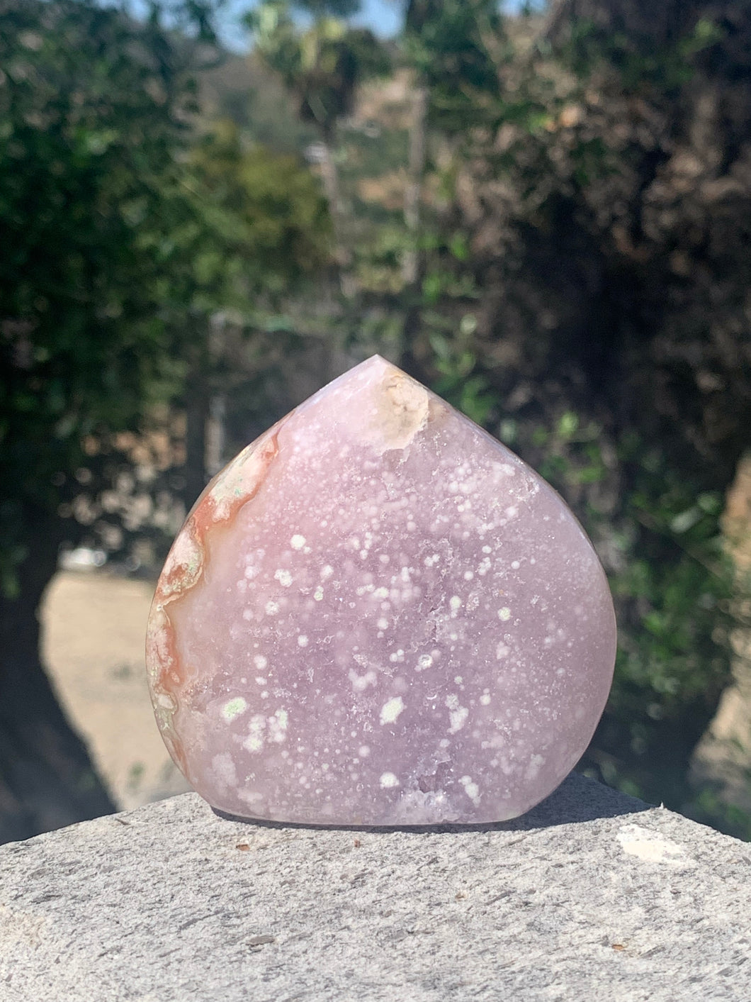 Lavender Pink Amethyst Flower Agate Flame