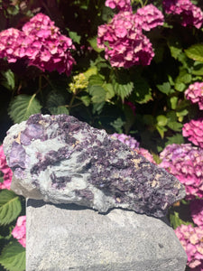 Lepidolite Cluster w Light Citrine