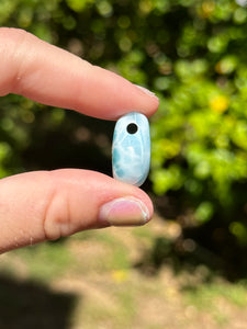 Larimar rounded Teardrop Pendant