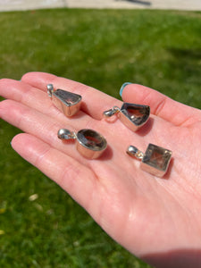 Smokey Quartz Sterling Silver Pendants