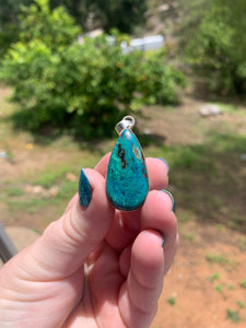 Chrysocolla Sterling Pendants