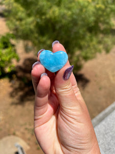 Larimar Grade AAA Heart Cab