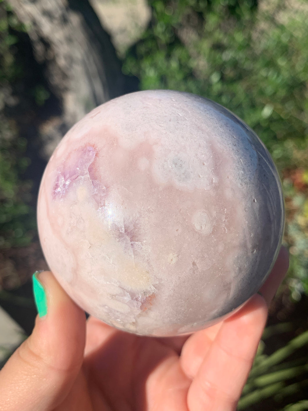 Pink Amethyst Sphere w Lavender Spot