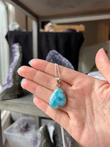 Larimar Sterling Silver Necklace