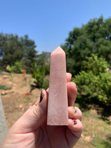 Pink Amethyst Flower Agate Tower