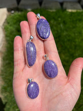 Load image into Gallery viewer, Charoite Sterling Silver Pendants