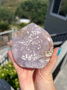 Lavendar Pink Amethyst Flower Agate Flame