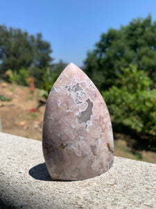 Pink Amethyst Flower Agate Flame