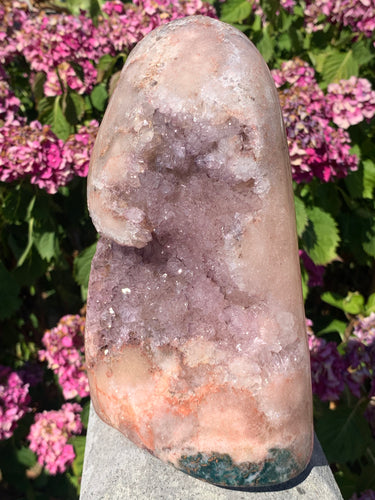 Lavender Pink Amethyst Cut Base