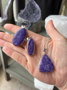 Charoite Pendants Intuitively Selected