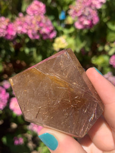 Gold Rutile Geometric Tower