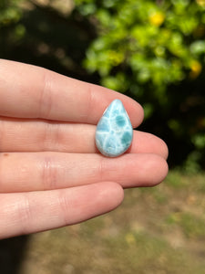 Larimar rounded Teardrop Pendant